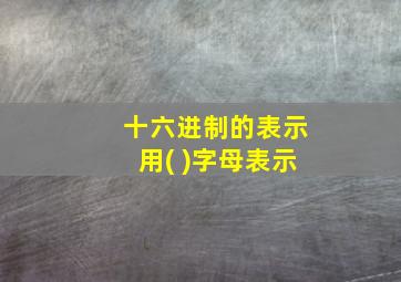 十六进制的表示用( )字母表示